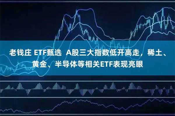 老钱庄 ETF甄选  A股三大指数低开高走，稀土、黄金、半导体等相关ETF表现亮眼